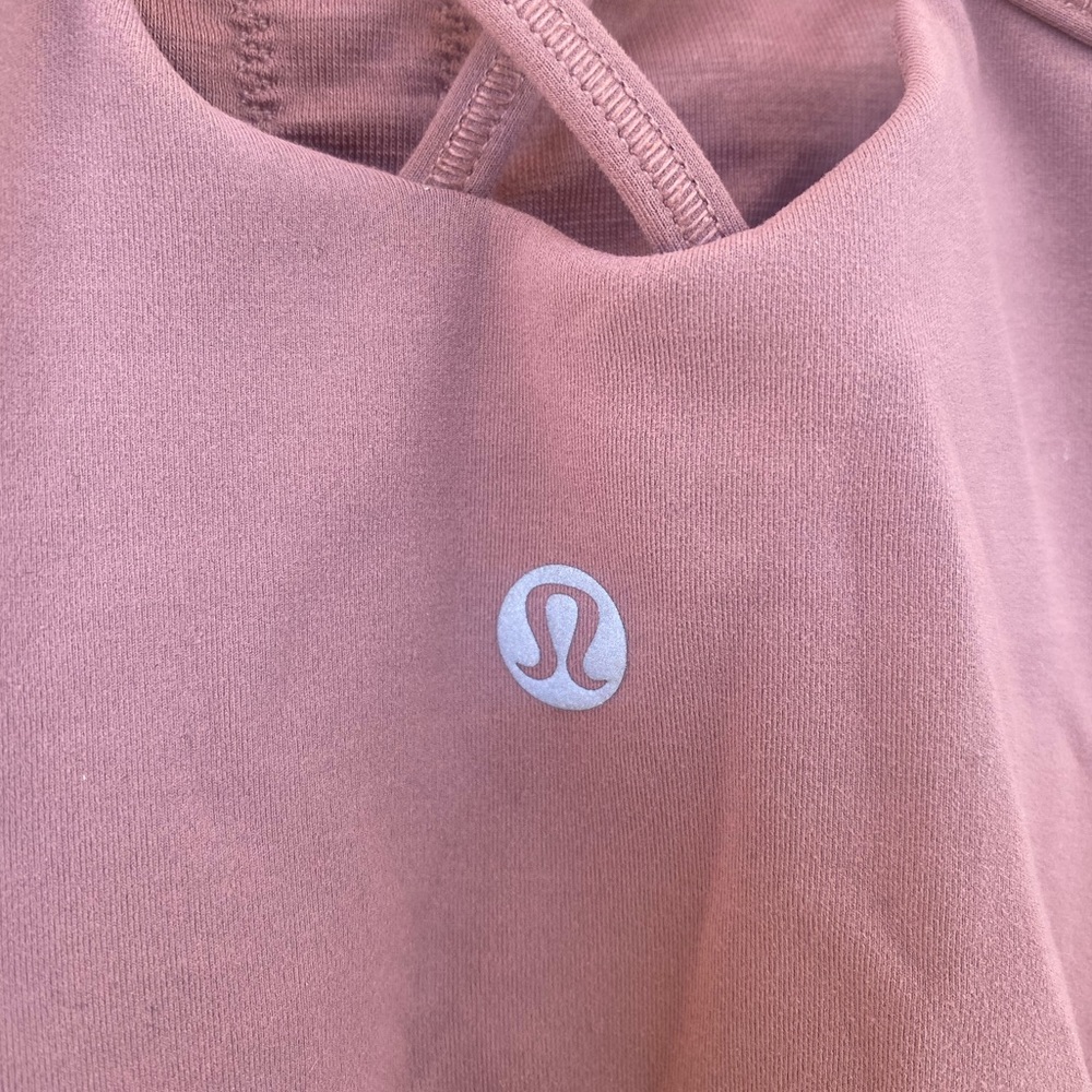 Lululemon Free To Be Tank Everlux Pink Taupe ~ Size 6 - Picture 4 of 9